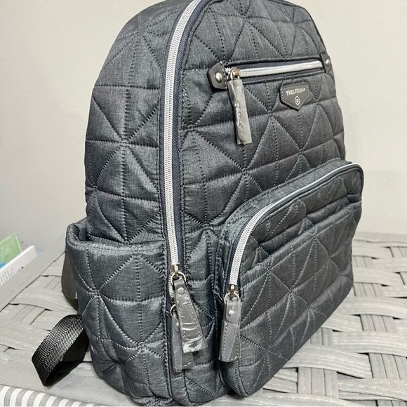 Sale!TWELVE little Quilted Gray Companion Diaper Bag Best-Selling Backpack Style